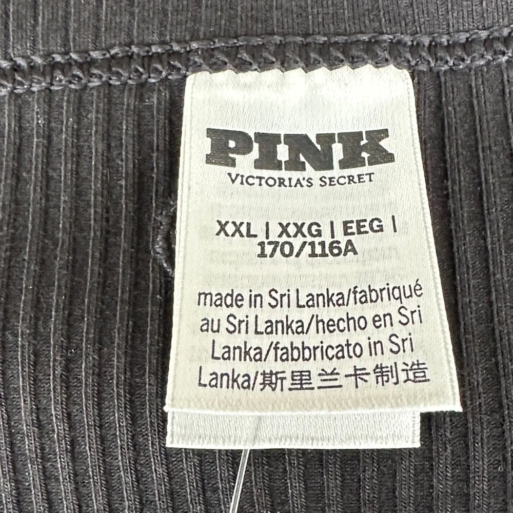 PINK Victoria's Secret Ribbed Black Mini Dress - Picture 2 of 4